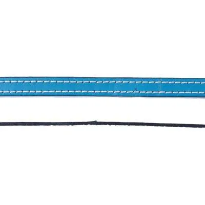 10mm Turquoise Stitched Flat Leather by the Foot