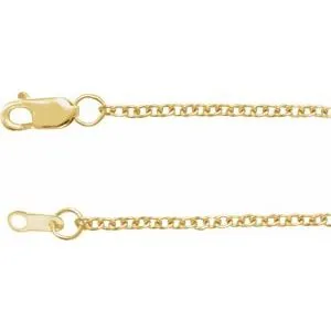 14K Rose Gold-Filled 1.5 mm Cable 16" Chain