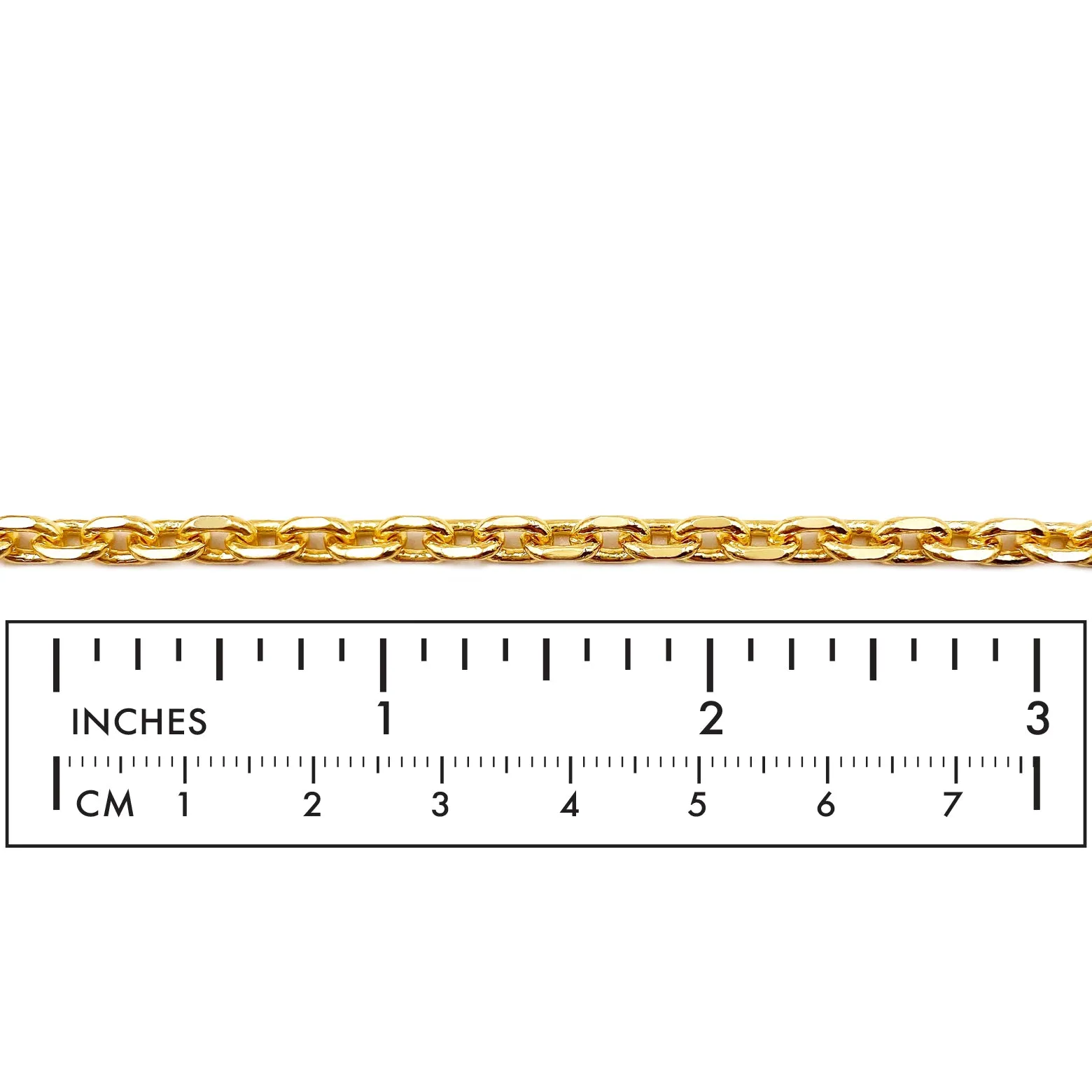 BCH1004 18 Karat Gold Plated Oval Link Chain