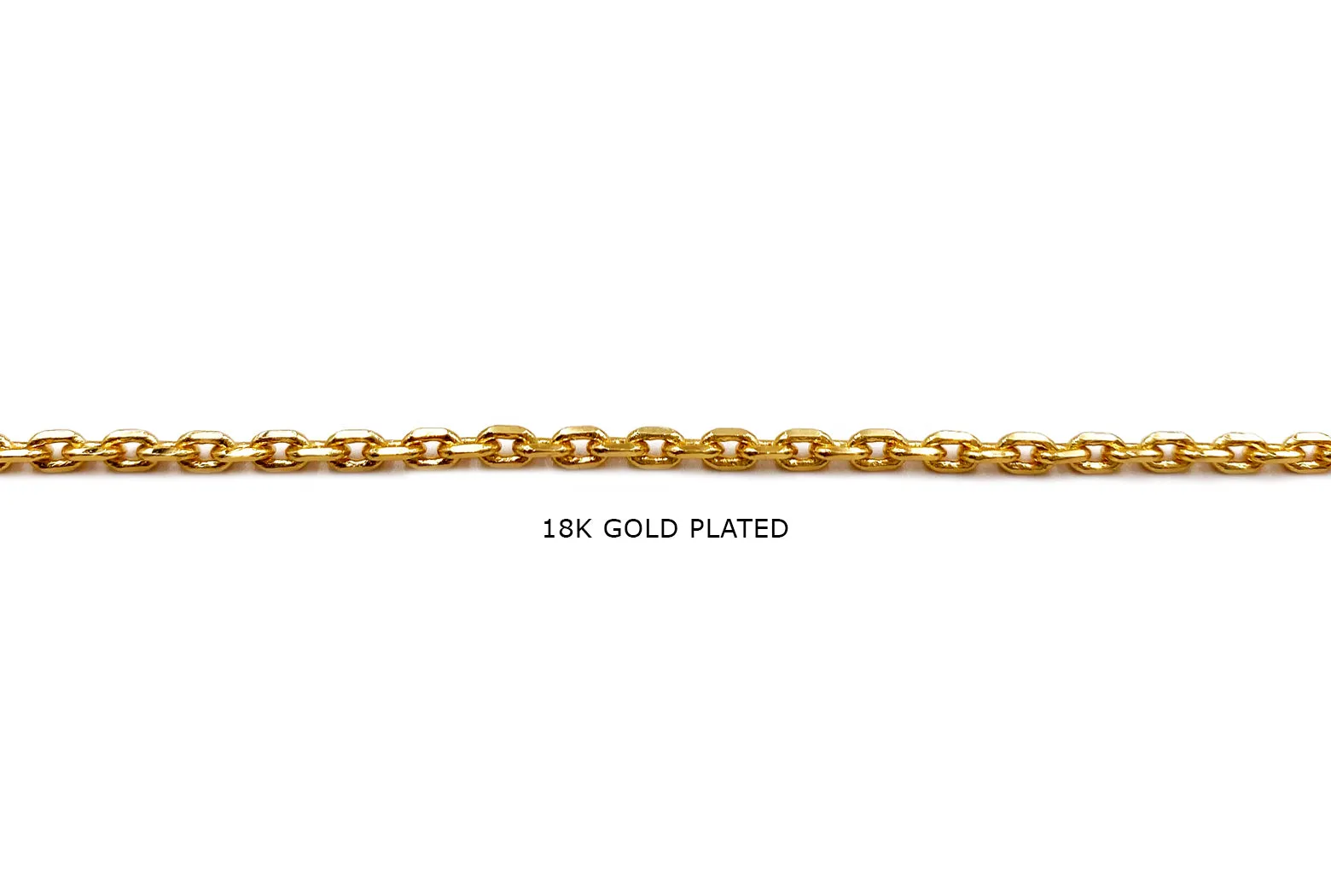 BCH1009 18 Karat Gold Plated Oval Link Chain