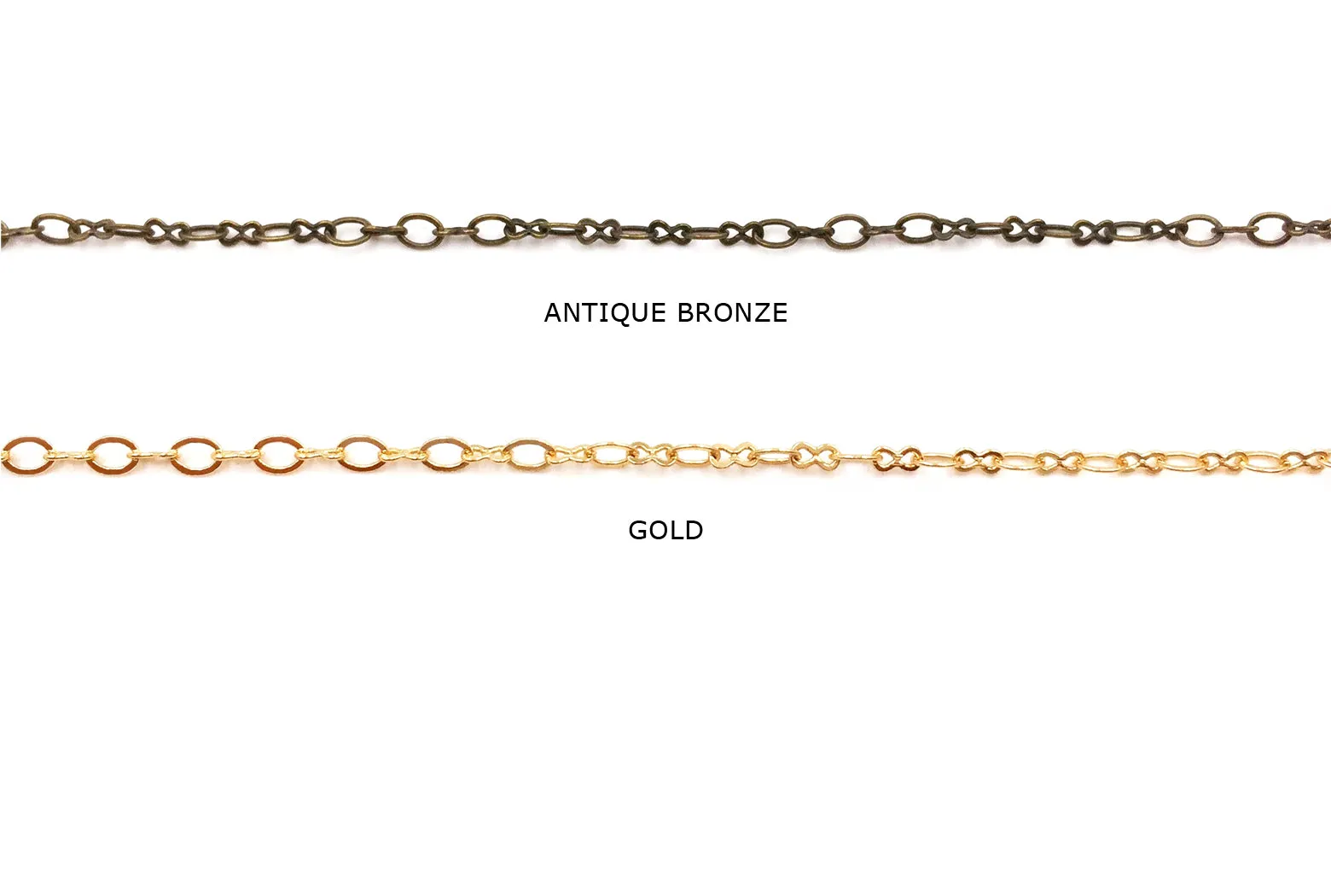 BCH1018  Figure Eight Oval Link Chain CHOOSE COLOR BELOW