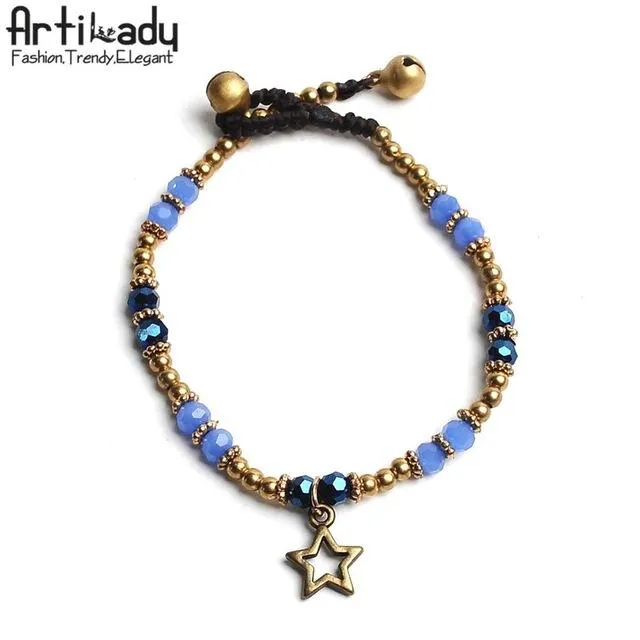Bead & Charm Bracelet - 2 pcs