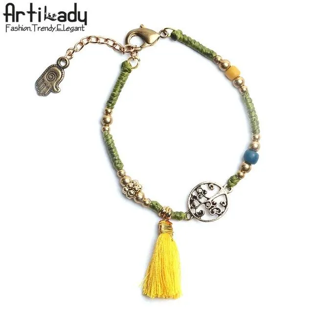 Bead & Charm Bracelet - 2 pcs