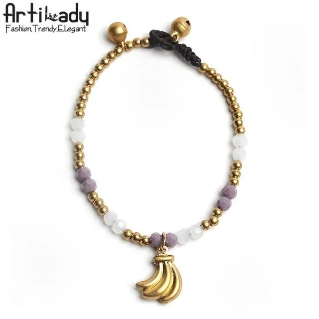Bead & Charm Bracelet - 2 pcs