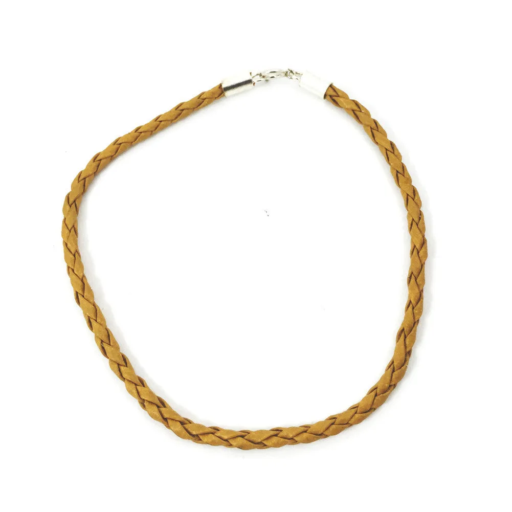 Braided Leather Bracelet 7 inch