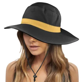 bronze print 2 Wide Brim Bucket Hat