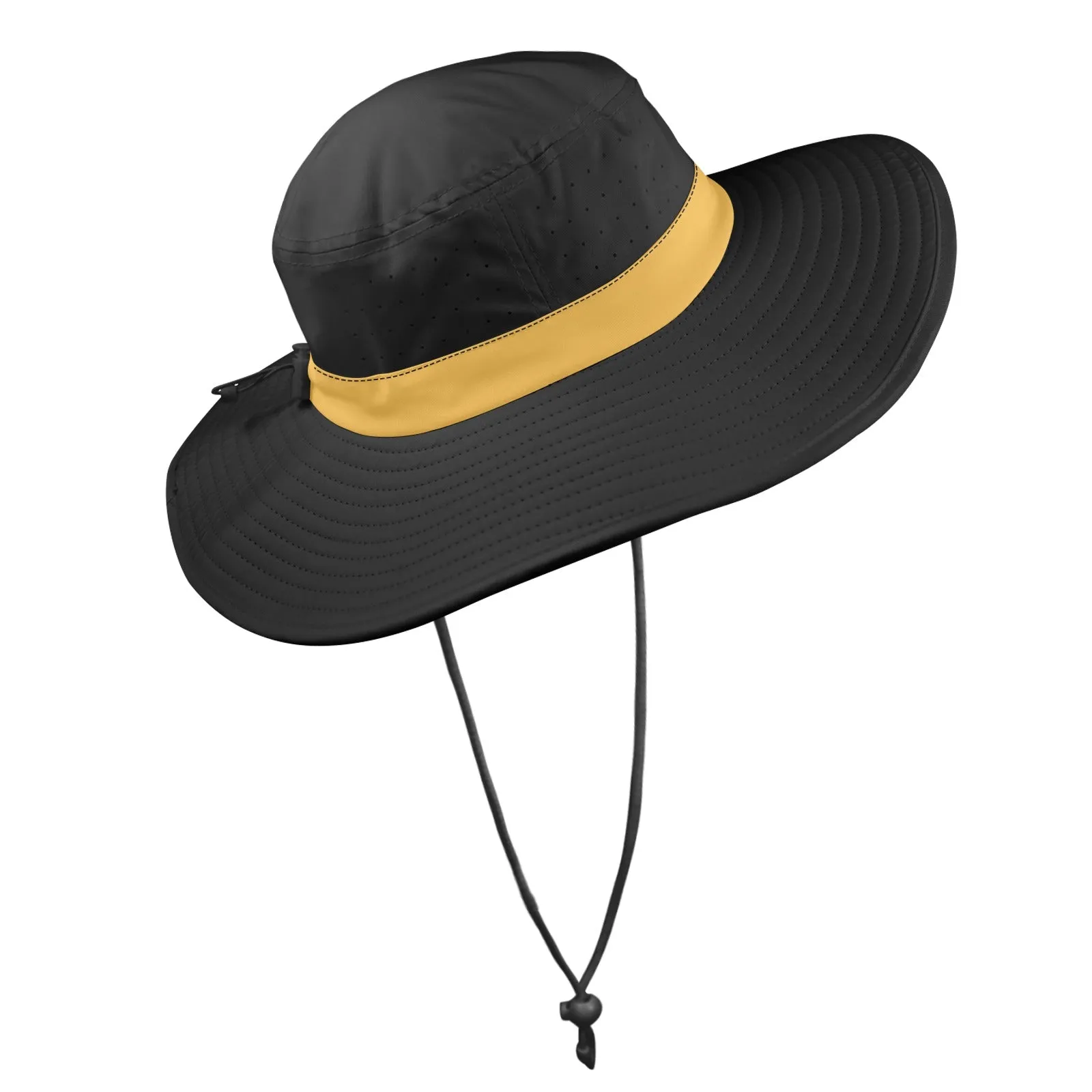bronze print 2 Wide Brim Bucket Hat