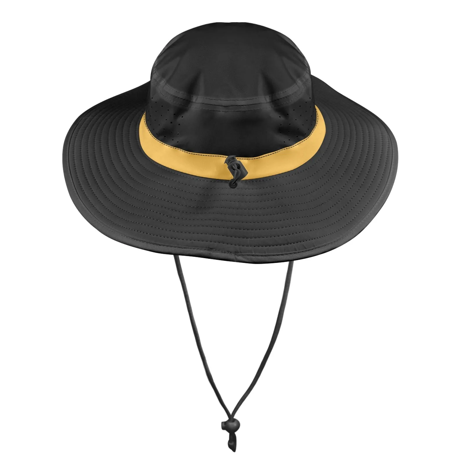 bronze print 2 Wide Brim Bucket Hat