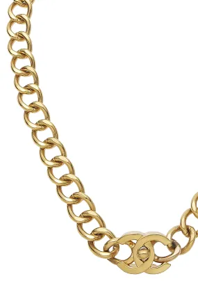 Chanel,  Gold 'CC' Turnlock Necklace Large, Gold