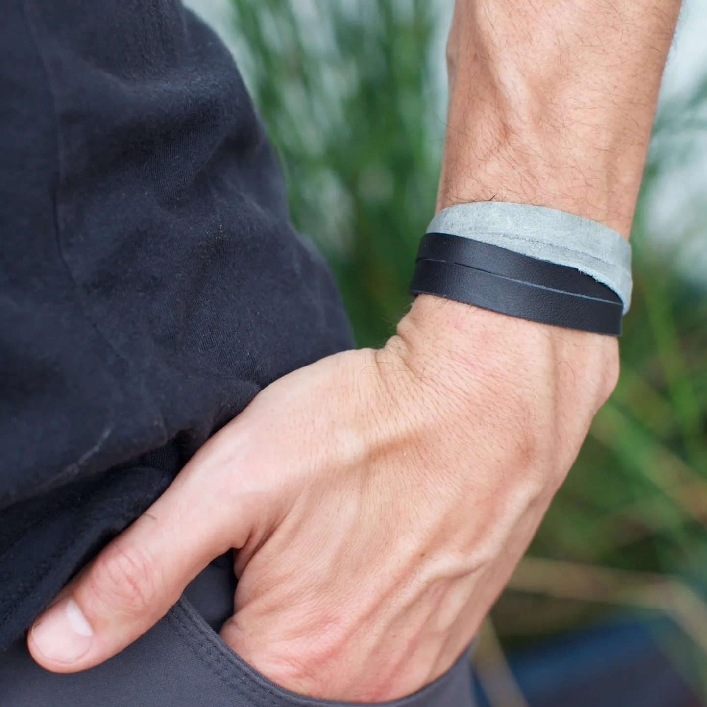 Criss Cross Leather Bracelet