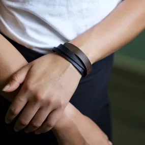 Criss Cross Leather Bracelet