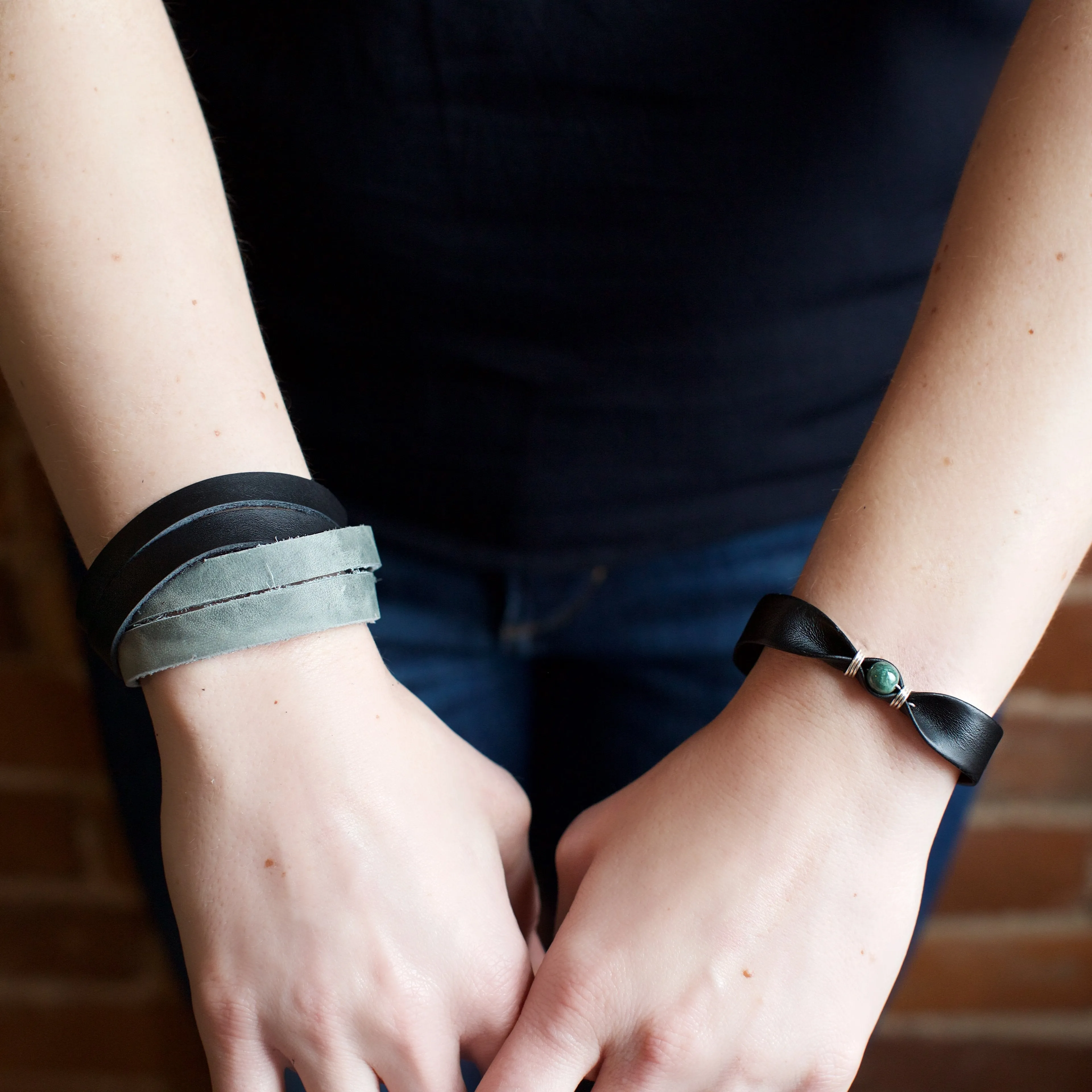 Criss Cross Leather Bracelet