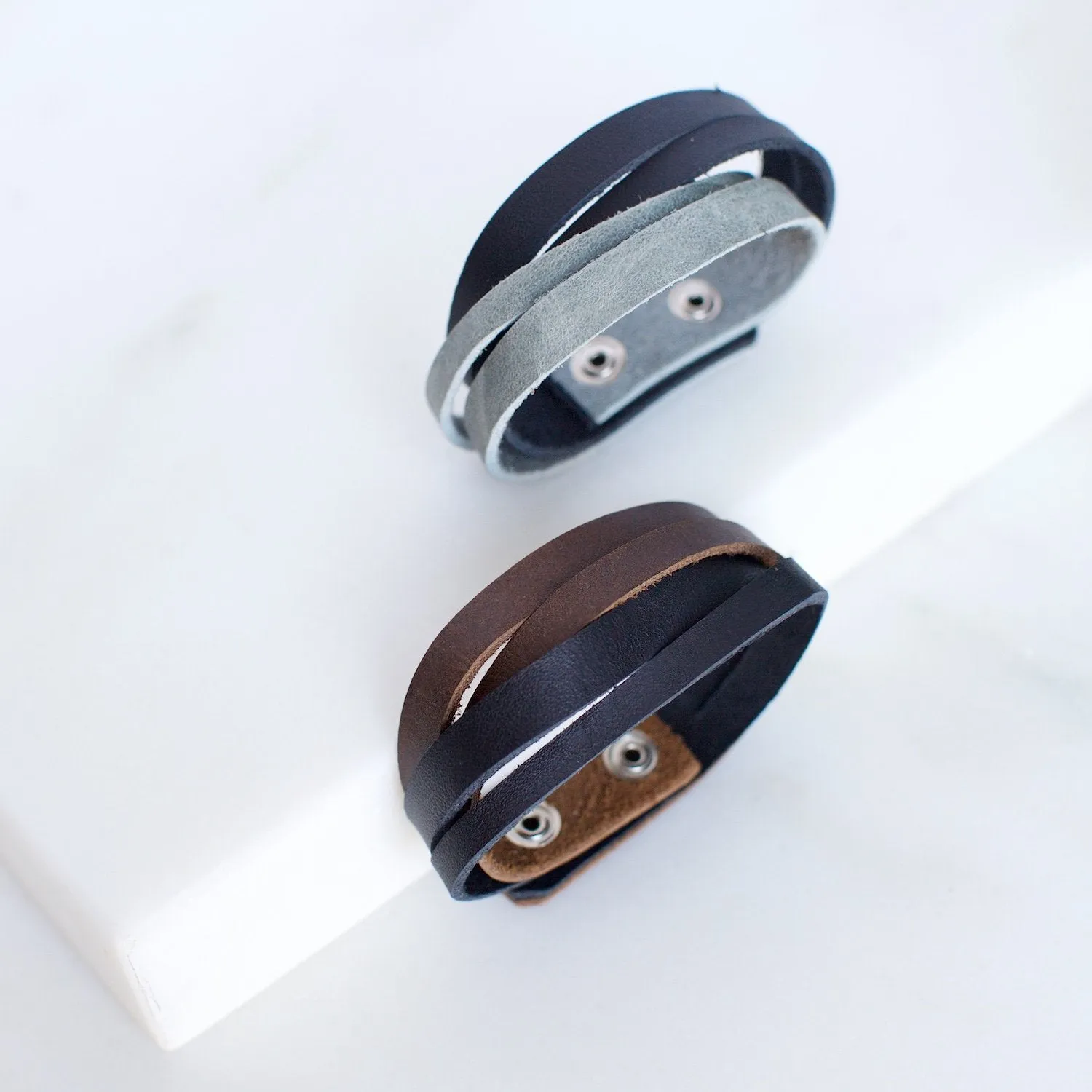 Criss Cross Leather Bracelet
