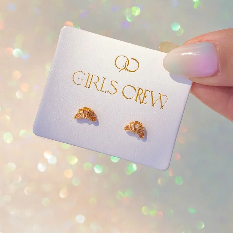 Croissant Studs - Gold Earrings