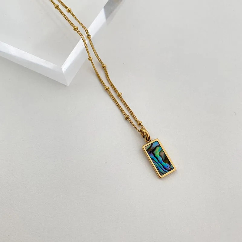 Deana Malachite Abalone Pendant Necklaces - 3 Styles
