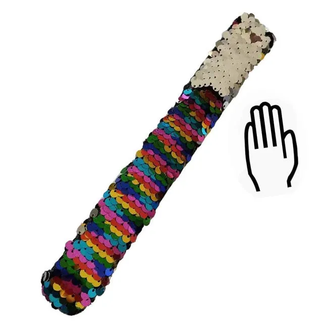 Glitter Sequin Slap Bracelet for Children