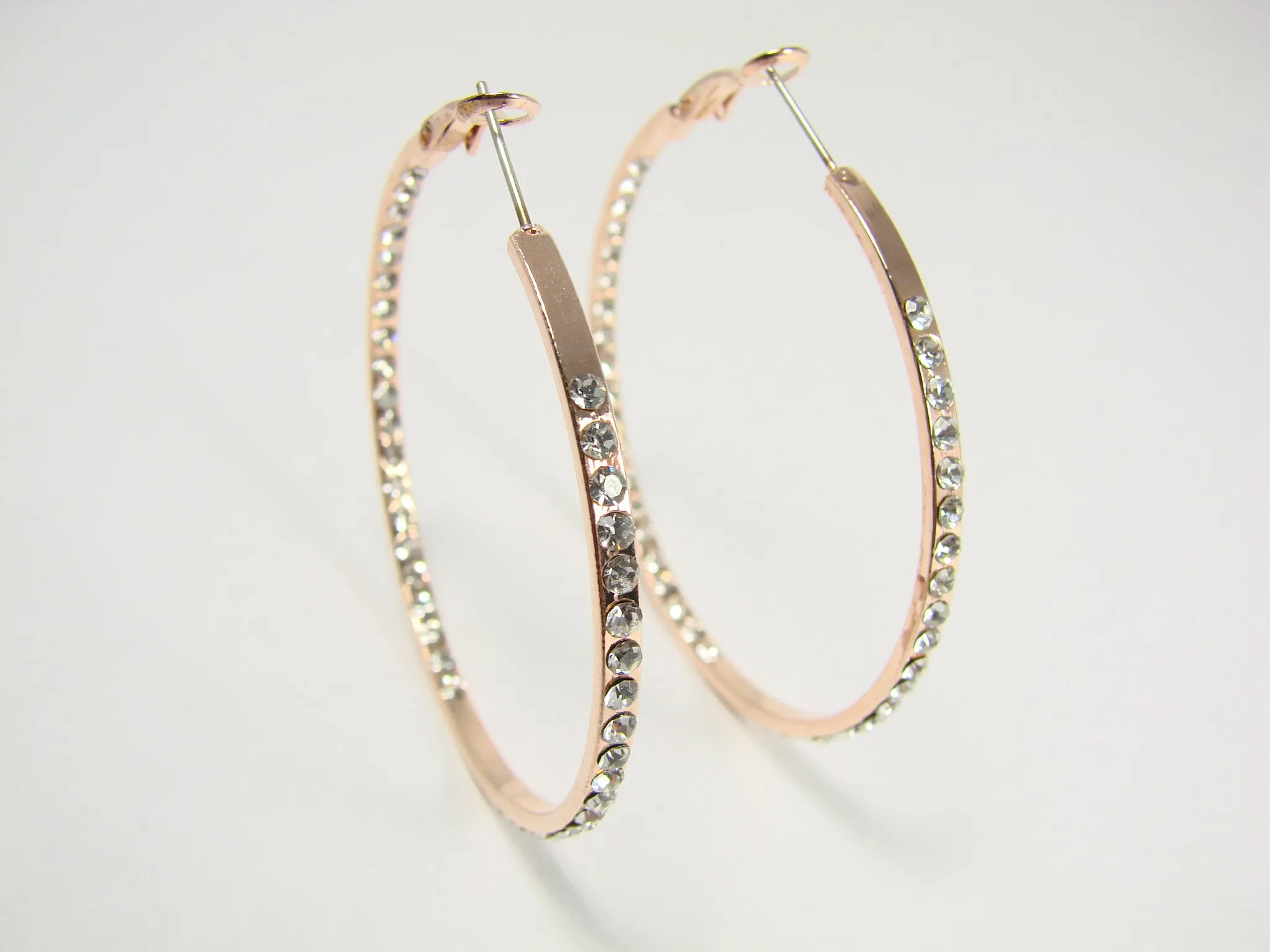 Hoop Earrings Rhinestone Crystal Pavé Fashion Jewelry