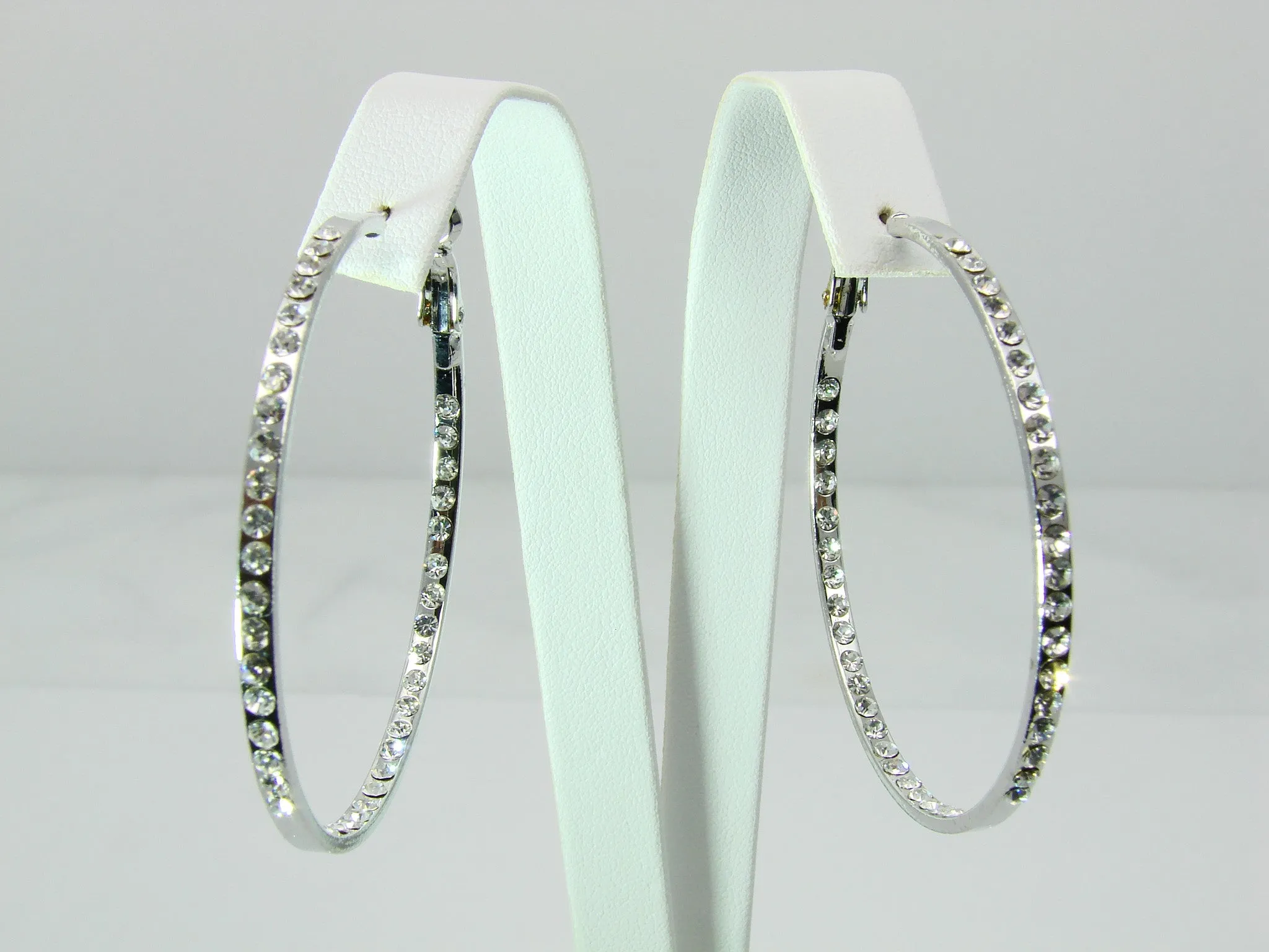 Hoop Earrings Rhinestone Crystal Pavé Fashion Jewelry