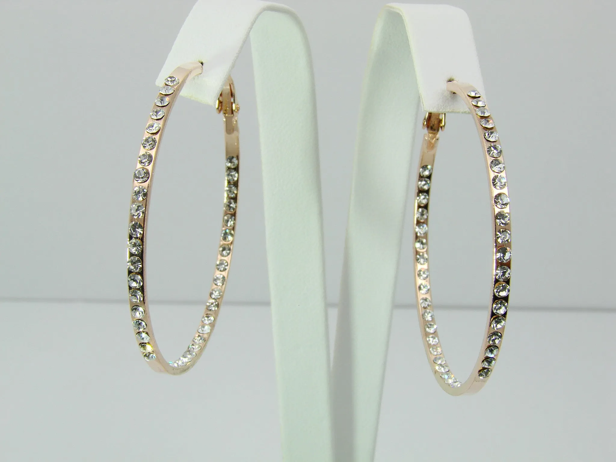 Hoop Earrings Rhinestone Crystal Pavé Fashion Jewelry