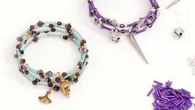 Instructions for Making the Glam Charm Bangle Bracelet Kits