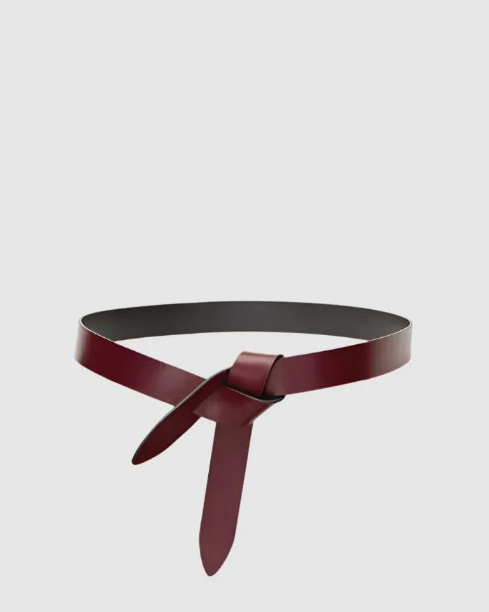 Isabel Marant Lecce Belt in Burgundy and Black