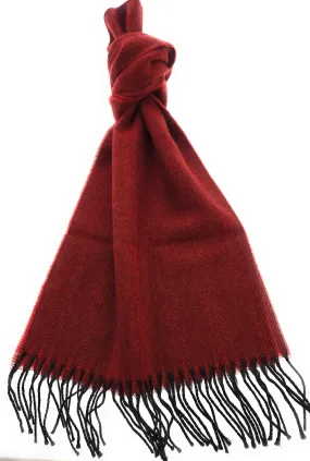 Lanvin Bright Red Luxurious Modern Pure Virgin Wool Scarf