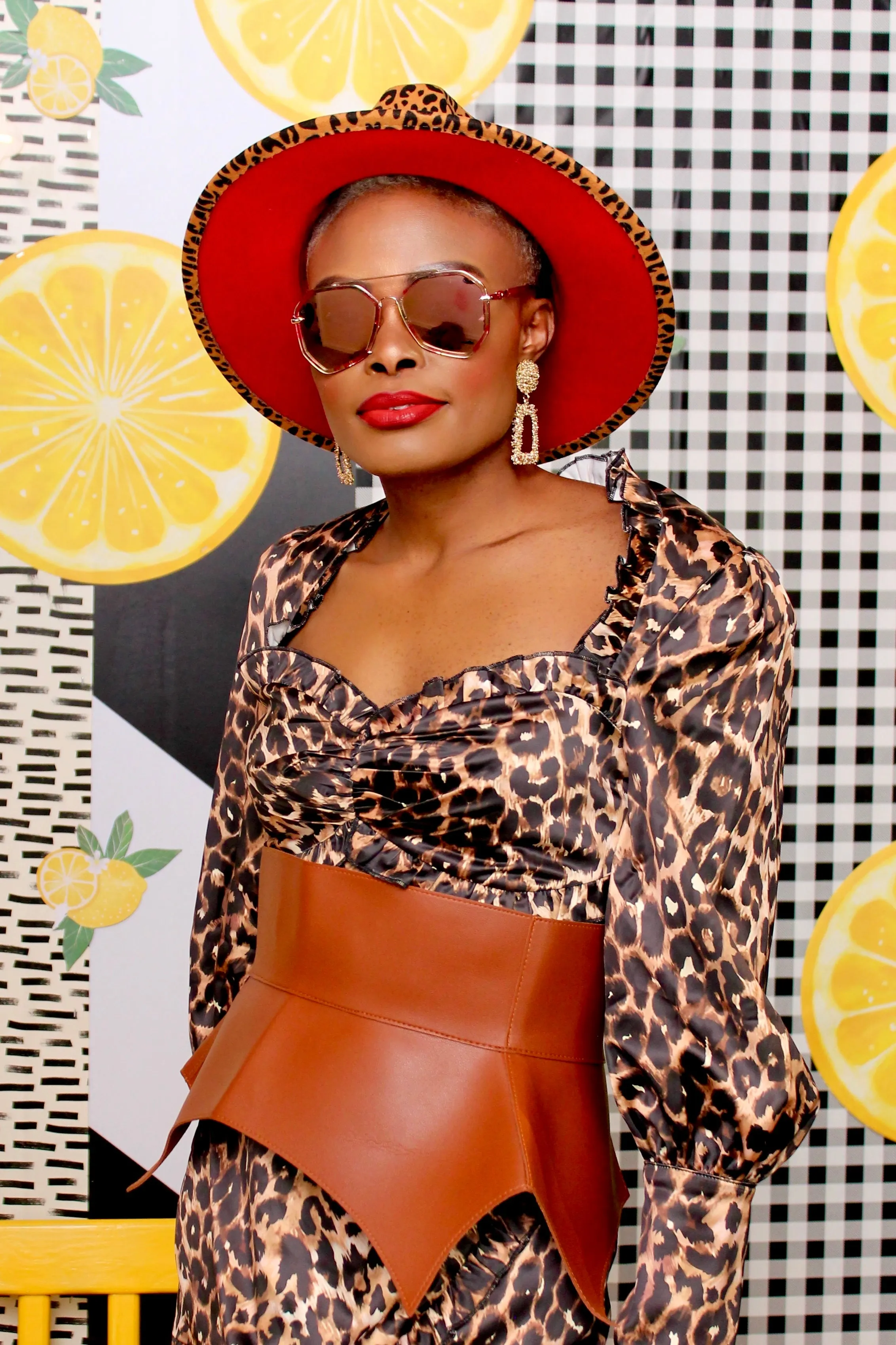 Leopard Cheetah Red Bottom hat Fedora
