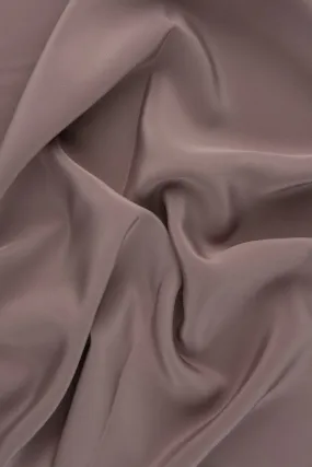Mauve Taupe Silk Crepe de Chine Fabric
