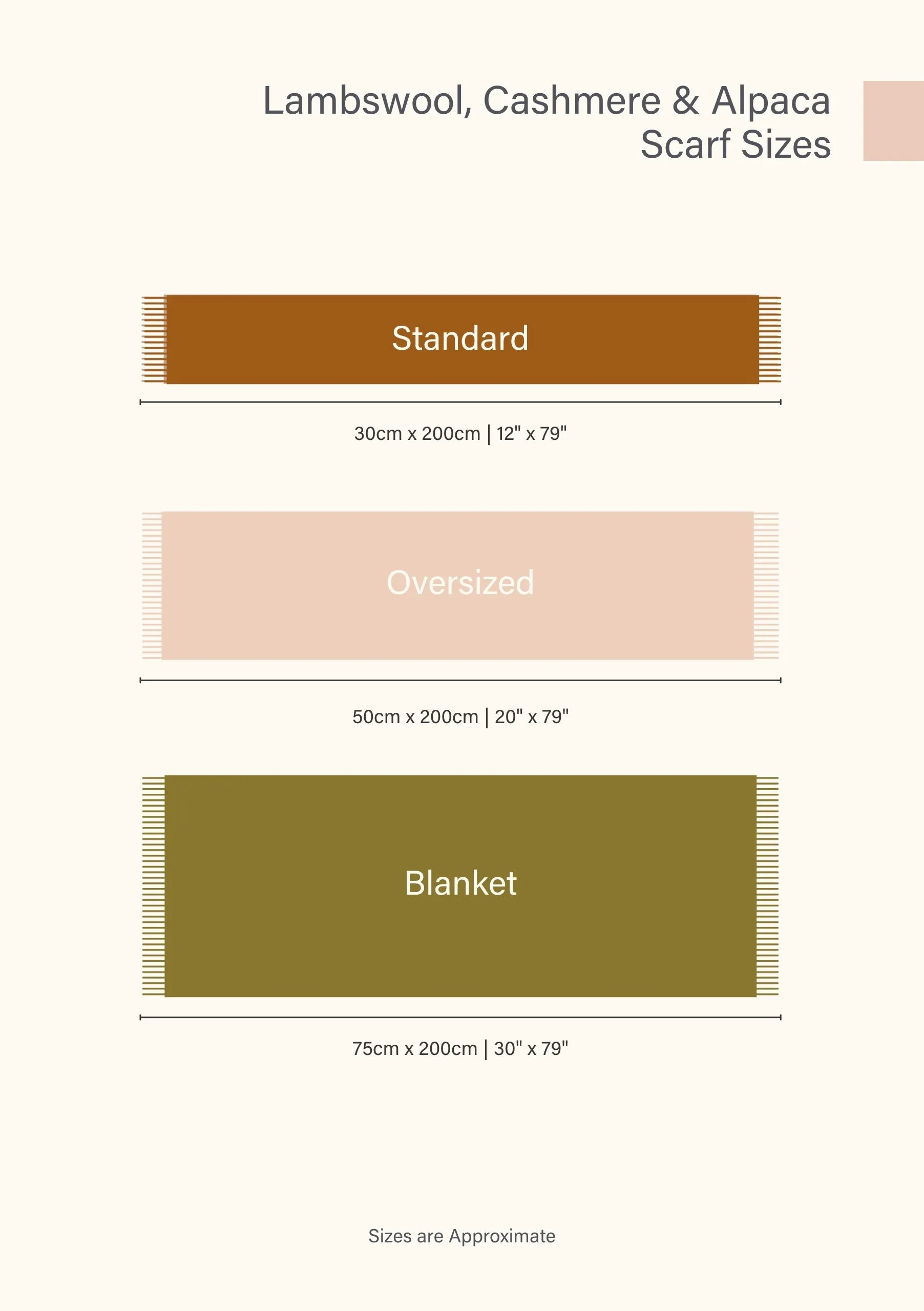 Men's Lambswool Oversized Scarf in Brown