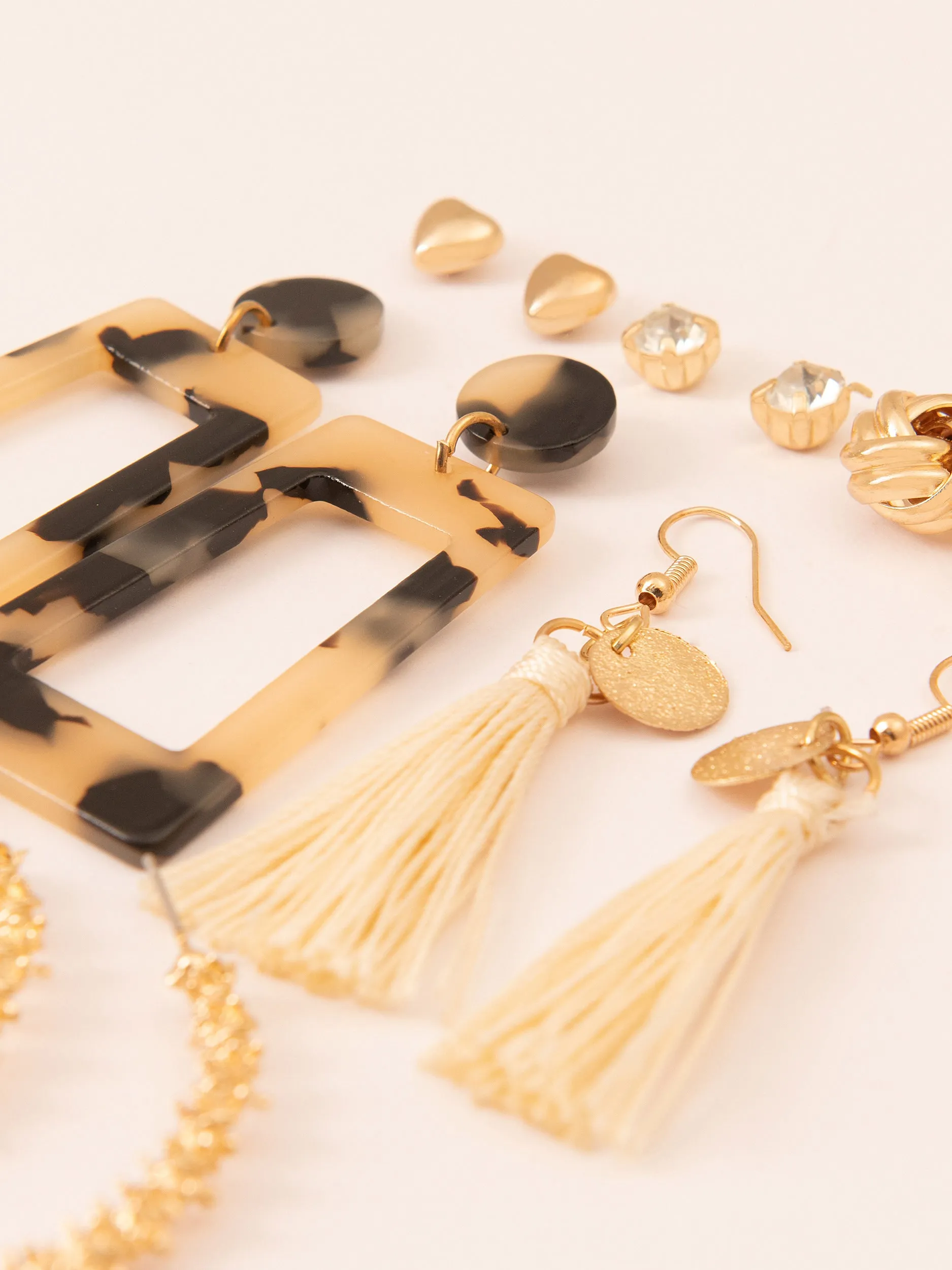 Multi-Tone Earrings Set