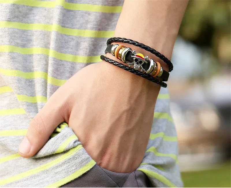 One Piece Bracelet for Men - Skull Logo