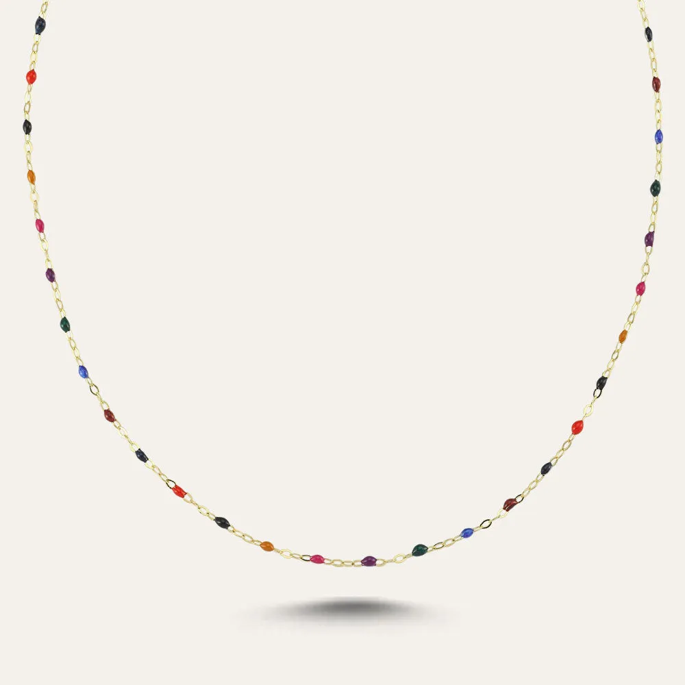 Rainbow Dot Necklaces
