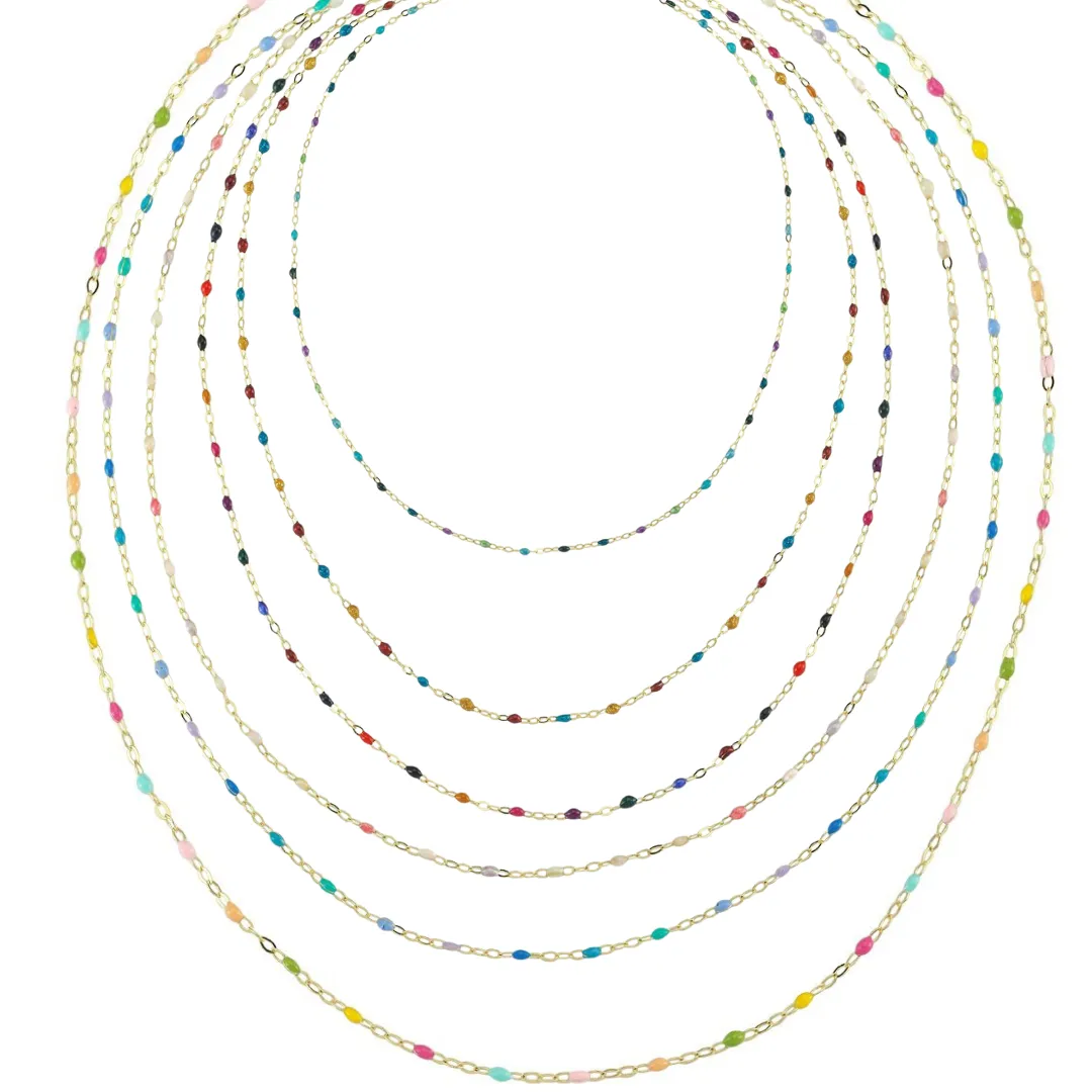 Rainbow Dot Necklaces