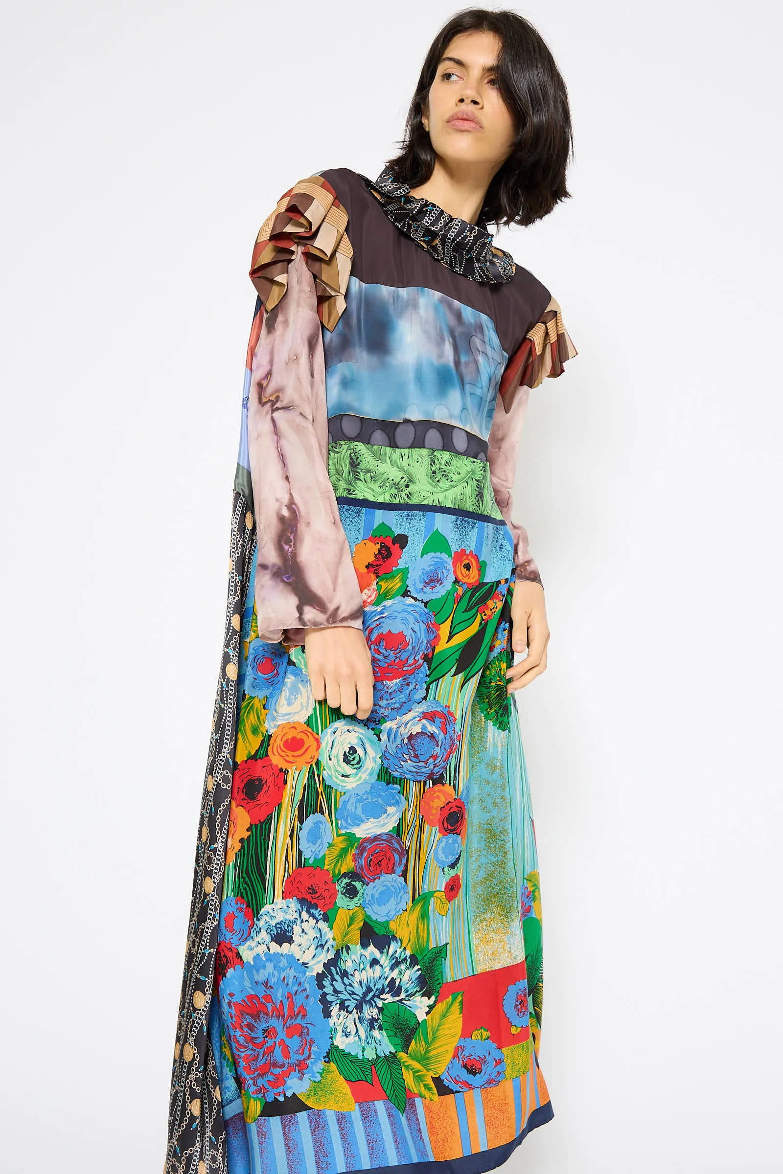 The Treasure Dress in Vintage Scarves