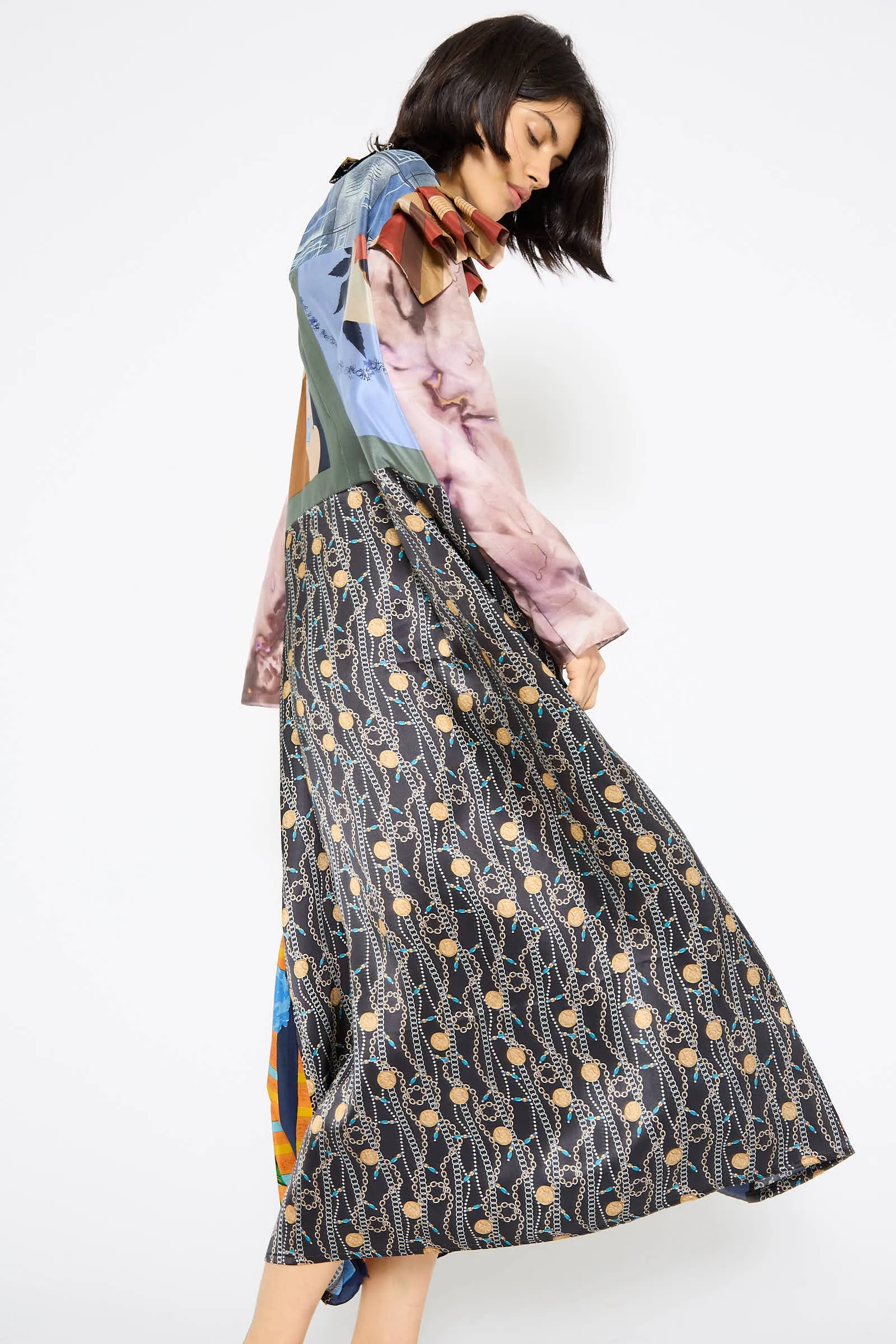 The Treasure Dress in Vintage Scarves