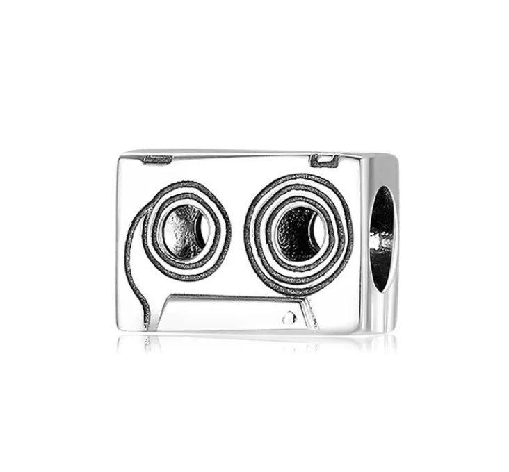 Vintage Memories Cassette Tape Charm 925 Sterling Silver