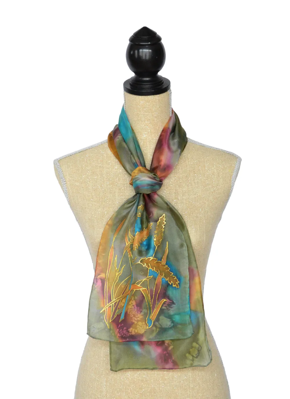 Wheat Fronds Scarf | 8" x 54"